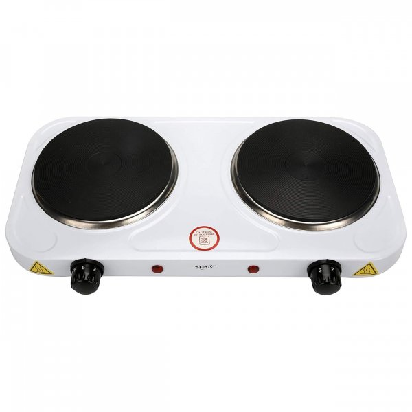 SHOV Doppel-Kochplatte 2500W – Elektroherd mobil Camping Küche 2 Kochfelder