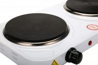 SHOV Doppel-Kochplatte 2500W – Elektroherd mobil Camping Küche 2 Kochfelder