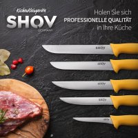 Shov Küchenmesser Set – Premiumqualität | Profi Küchenmesser | Kochmesser Set | Fleischmesser | Ausbeinmesser | Scharf & Robust | Für Profis & Hobbyköche (5, Messer)