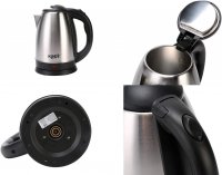 Shov Edelstahl Wasserkocher 1,7L – 1500W, BPA-frei, mit Abschaltautomatik, Überhitzungsschutz & LED-Beleuchtung für Babynahrung, Tee & Kaffee