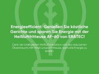 ERATEC AF-60 Heißluftfritteuse XXL (5,5L) – 1500W Air Fryer mit LED-Touchscreen, 10 Programmen & Timer – Ohne Öl, Energiesparend, Schwarz