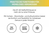 ERATEC AF-60 Heißluftfritteuse XXL (5,5L) – 1500W Air Fryer mit LED-Touchscreen, 10 Programmen & Timer – Ohne Öl, Energiesparend, Schwarz