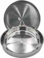 IMEX Backblech Rund 3er Set (28/32/36 cm) – Extra Tief & Rostfrei – Perfekt für Backofen & Herd