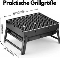 IMEX Tragbarer BBQ Grill 44x29x23 cm | Kompakt &...