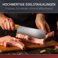 Shov Hackbeil Groß | Küchenbeil – Premiumqualität | Profi Küchenmesser | Kochmesser | Fleischmesser | Scharf & Robust | Für Profis & Hobbyköche